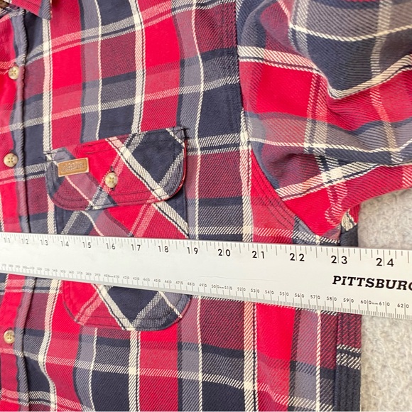 Carhartt Shirt Jacket Men's Size M Heavyweight Cotton Red Plaid Shacket Medium - Picture 5 of 6